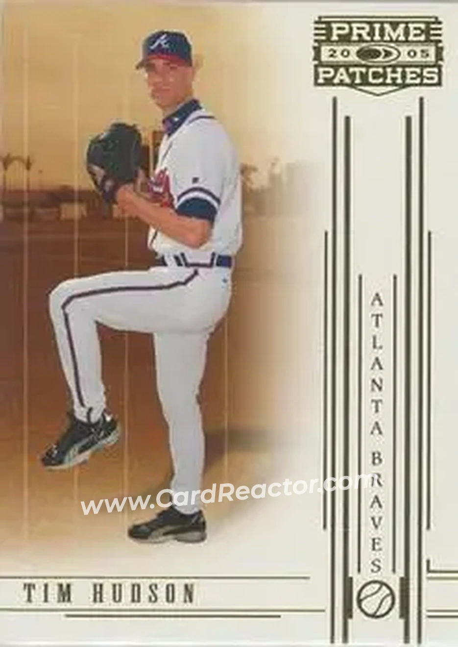 2005 Donruss Prime Patches #10 - Tim Hudson - Atlanta Braves - Front