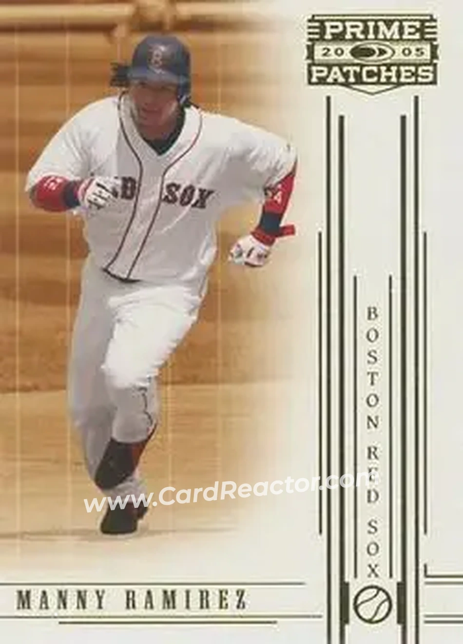 2005 Donruss Prime Patches #17 - Manny Ramirez - Boston Red Sox - Front