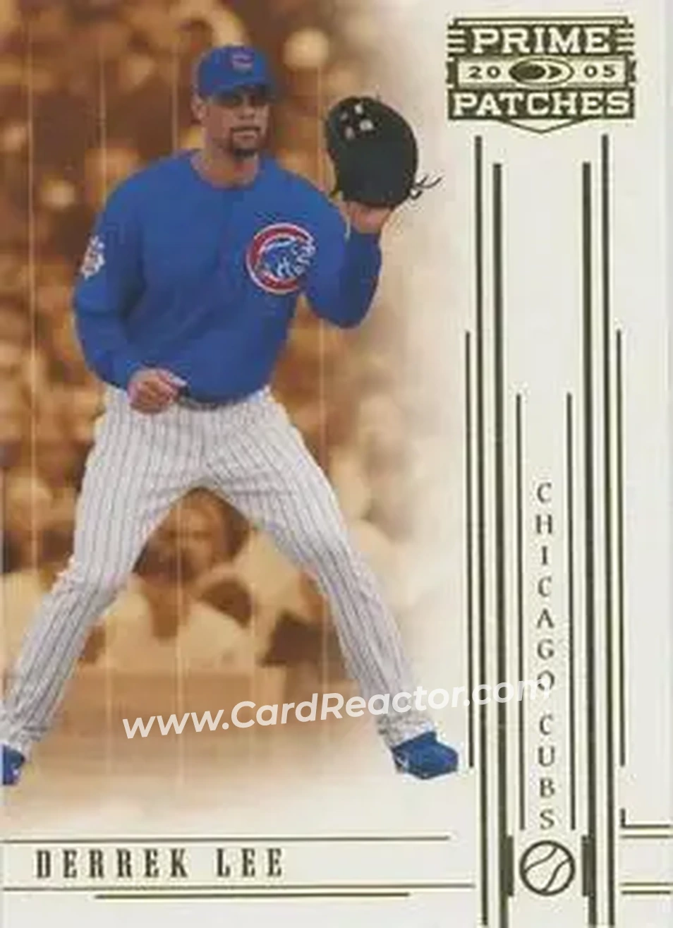 2005 Donruss Prime Patches #18 - Derrek Lee - Chicago Cubs - Front 2005 Donruss Prime Patches #18 - Derrek Lee - Chicago Cubs - Front