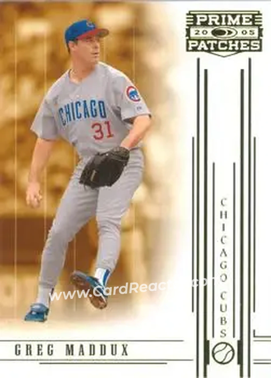 2005 Donruss Prime Patches #19 - Greg Maddux - Chicago Cubs - Front