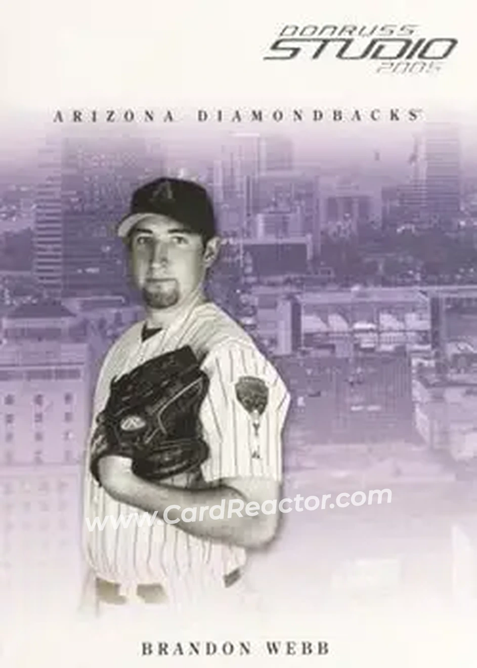 2005 Donruss Studio #14 - Brandon Webb - Arizona Diamondbacks - Front 2005 Donruss Studio #14 - Brandon Webb - Arizona Diamondbacks - Front