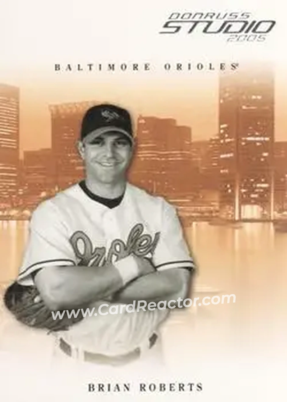 2005 Donruss Studio #34 - Brian Roberts - Baltimore Orioles - Front