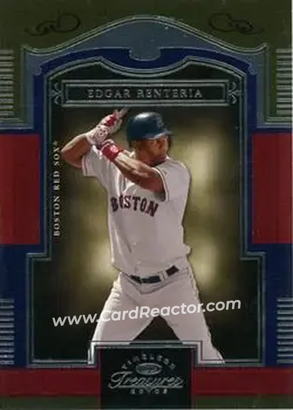 2005 Donruss Timeless Treasures #3 - Edgar Renteria - Boston Red Sox - Front 2005 Donruss Timeless Treasures #3 - Edgar Renteria - Boston Red Sox - Front