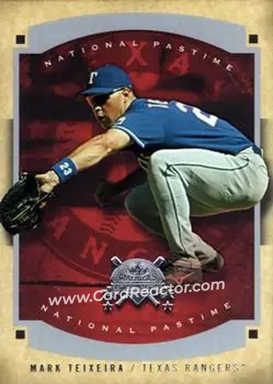 2005 Fleer National Pastime #3 - Mark Teixeira - Texas Rangers - Front 2005 Fleer National Pastime #3 - Mark Teixeira - Texas Rangers - Front