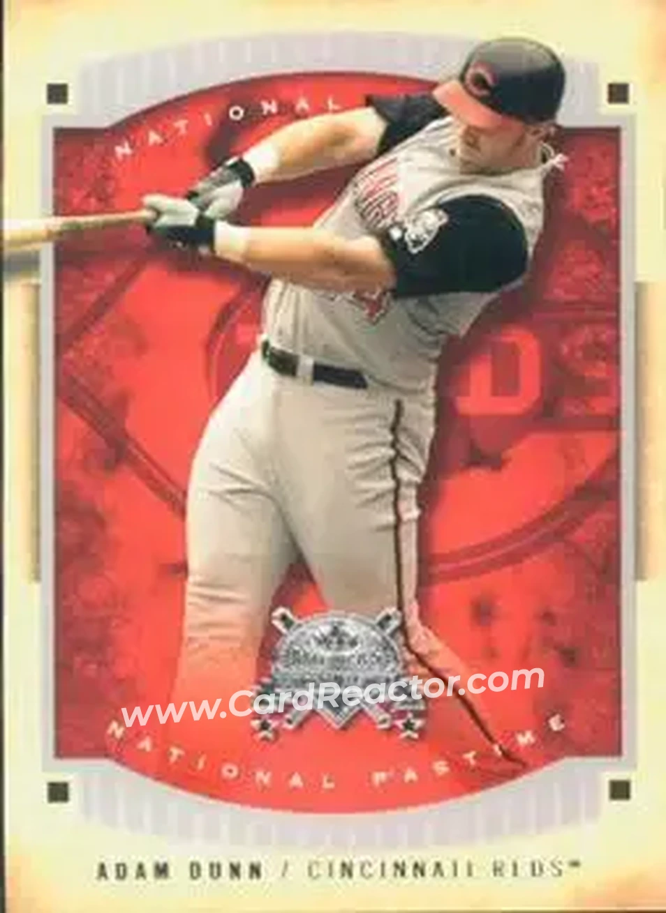 2005 Fleer National Pastime #8 - Adam Dunn - Cincinnati Reds - Front