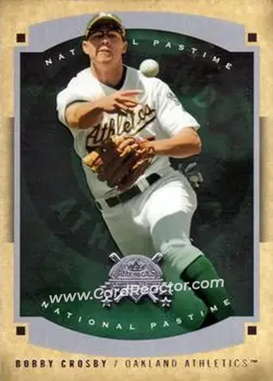 2005 Fleer National Pastime #11 - Bobby Crosby - Oakland Athletics - Front
