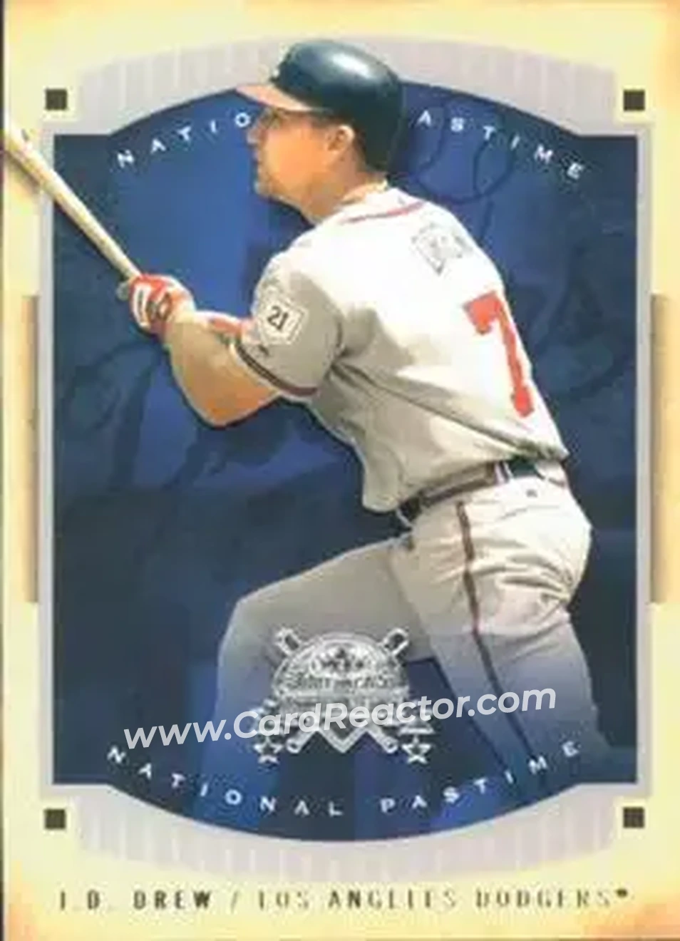 2005 Fleer National Pastime #12 - J.D. Drew - Los Angeles Dodgers - Front