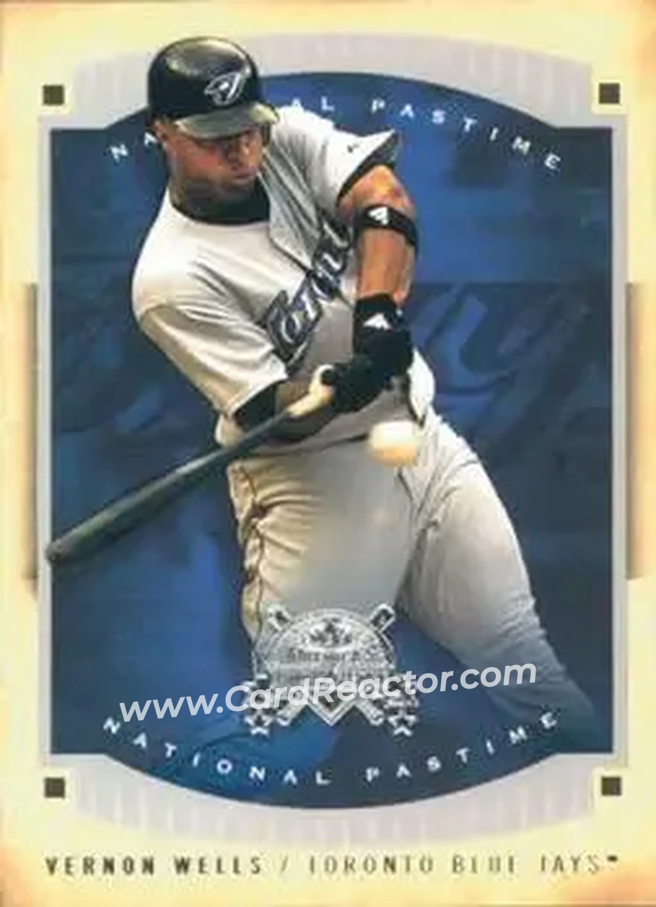 2005 Fleer National Pastime #18 - Vernon Wells - Toronto Blue Jays - Front