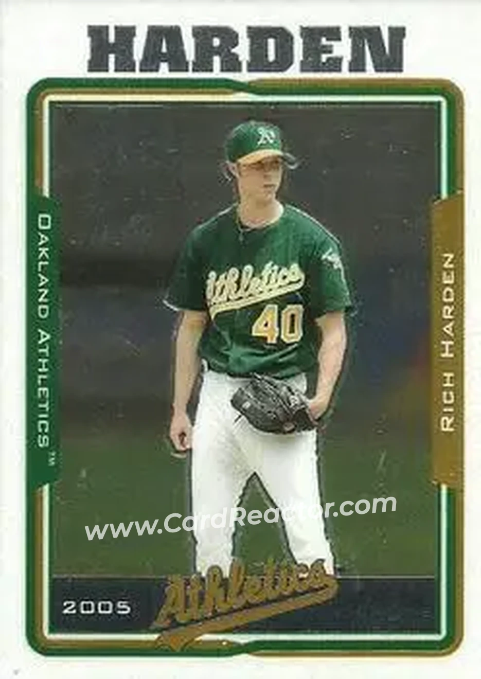 2005 Topps Chrome #7 - Rich Harden - Oakland Athletics - Front