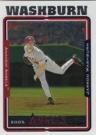 2005 Topps Chrome #9 - Jarrod Washburn - Los Angeles Angels
