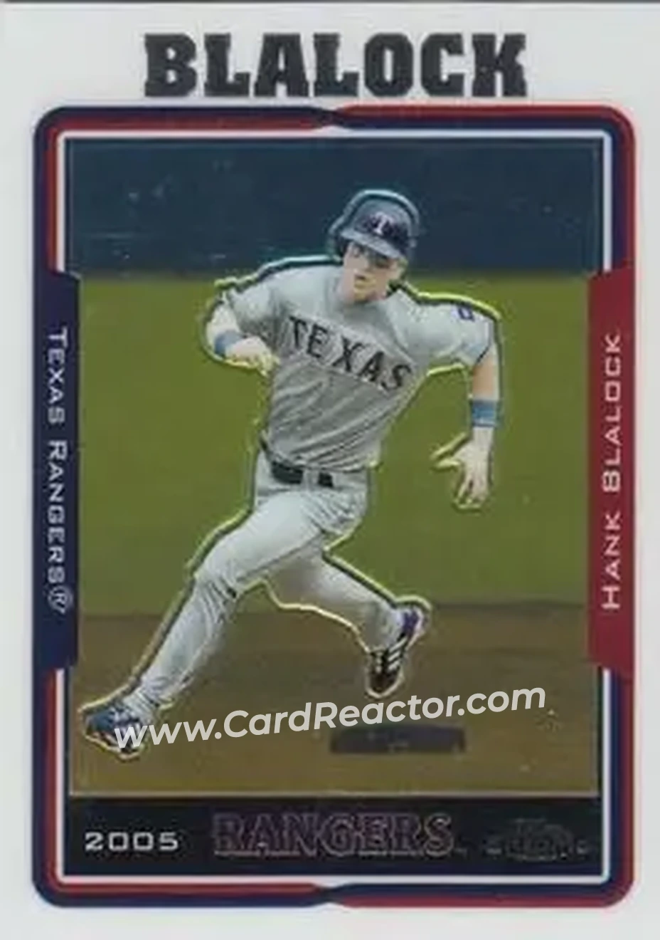 2005 Topps Chrome #20 - Hank Blalock - Texas Rangers - Front