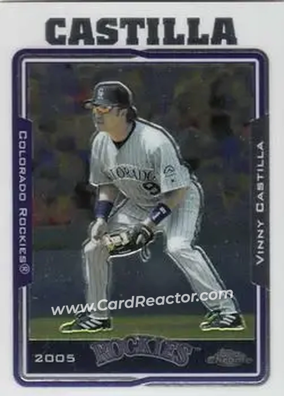 2005 Topps Chrome #28 - Vinny Castilla - Colorado Rockies - Front
