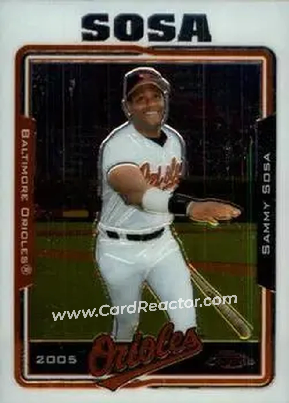 2005 Topps Chrome Updates & Highlights #UH1 - Sammy Sosa - Baltimore Orioles - Front