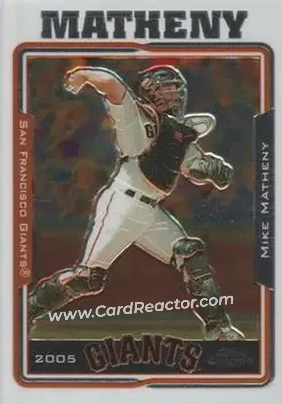 2005 Topps Chrome Updates & Highlights #UH5 - Mike Matheny - San Francisco Giants - Front