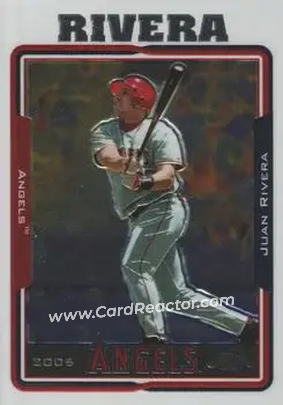 2005 Topps Chrome Updates & Highlights #UH9 - Juan Rivera - Los Angeles Angels - Front