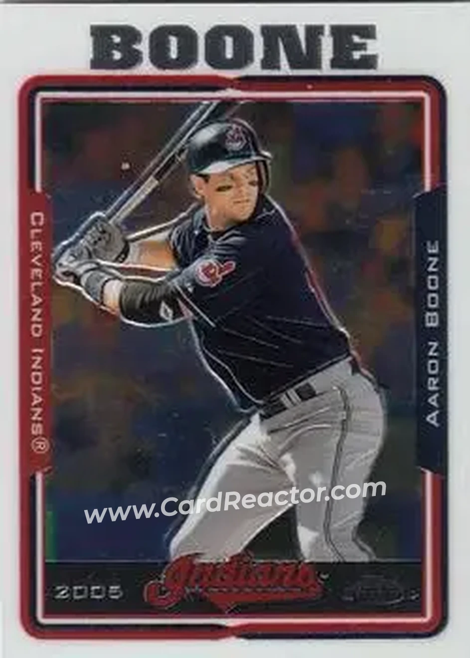 2005 Topps Chrome Updates & Highlights #UH11 - Aaron Boone - Cleveland Indians - Front