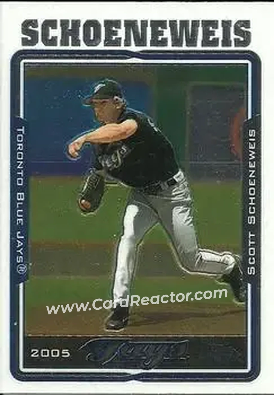 2005 Topps Chrome Updates & Highlights #UH25 - Scott Schoeneweis - Toronto Blue Jays - Front