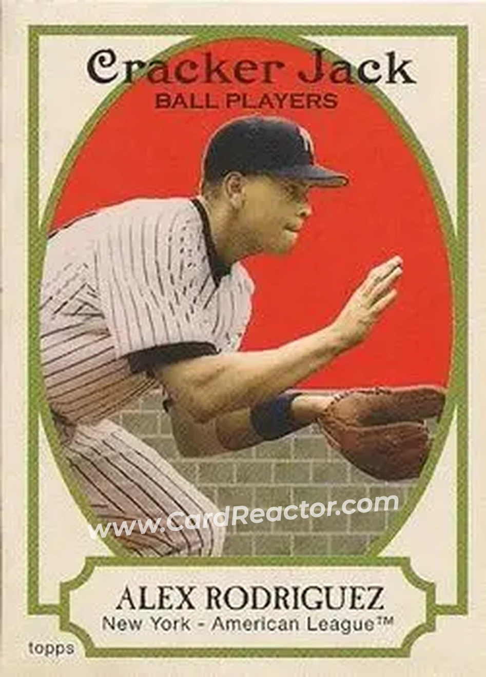 2005 Topps Cracker Jack #3b - Alex Rodriguez - New York Yankees - Front 2005 Topps Cracker Jack #3b - Alex Rodriguez - New York Yankees - Front