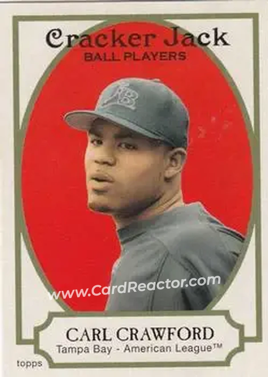 2005 Topps Cracker Jack #21 - Carl Crawford - Tampa Bay Devil Rays - Front