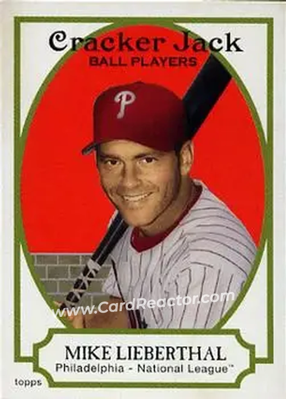 2005 Topps Cracker Jack #27 - Mike Lieberthal - Philadelphia Phillies - Front
