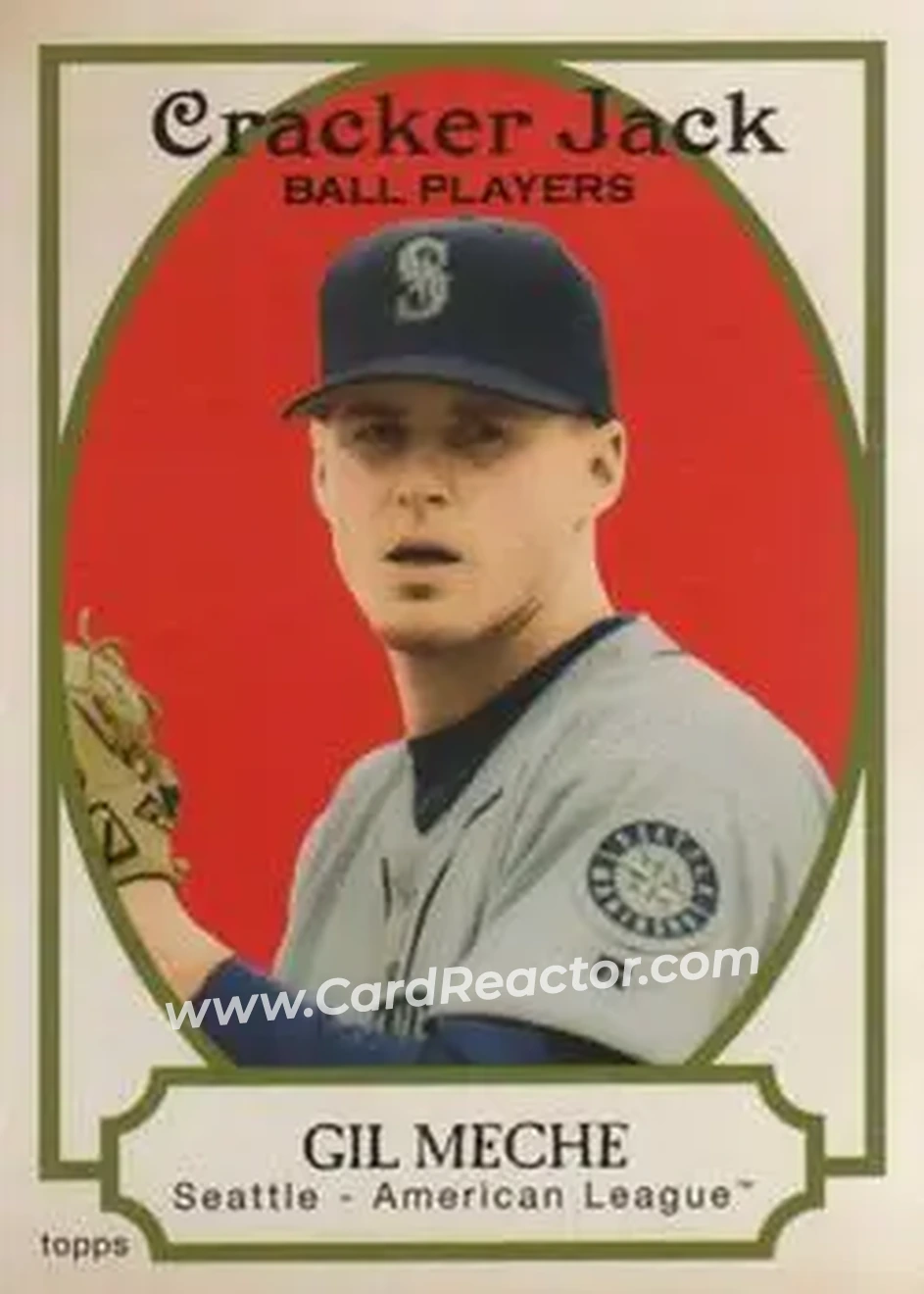 2005 Topps Cracker Jack #28 - Gil Meche - Seattle Mariners - Front