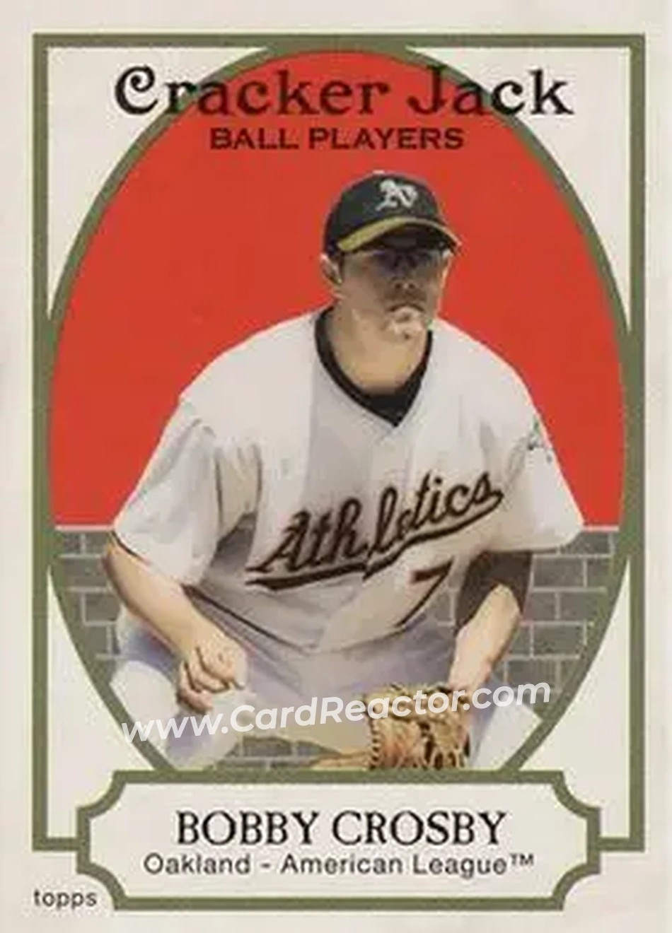 2005 Topps Cracker Jack #6 - Bobby Crosby - Oakland Athletics - Front
