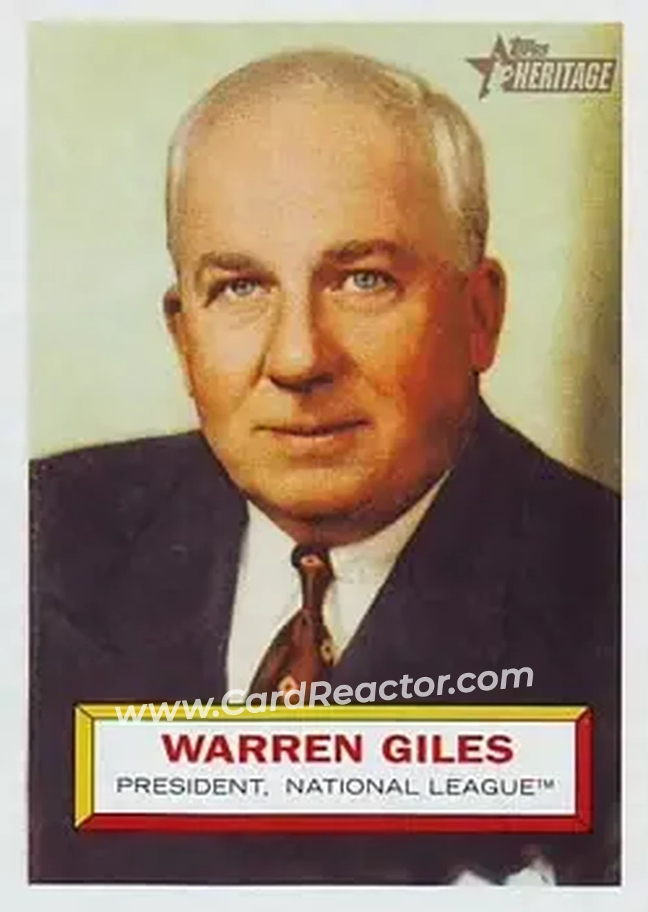 2005 Topps Heritage #2 - Warren Giles - Front