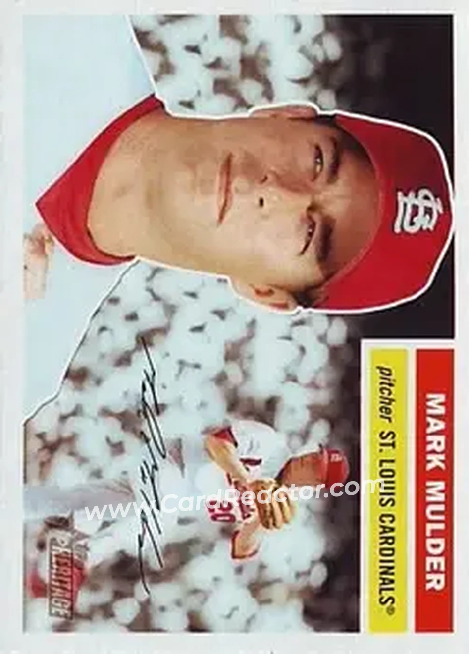 2005 Topps Heritage #4 - Mark Mulder - St. Louis Cardinals - Front 2005 Topps Heritage #4 - Mark Mulder - St. Louis Cardinals - Front