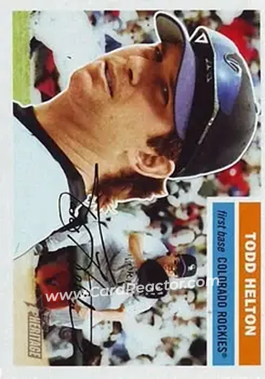 2005 Topps Heritage #5 - Todd Helton - Colorado Rockies - Front