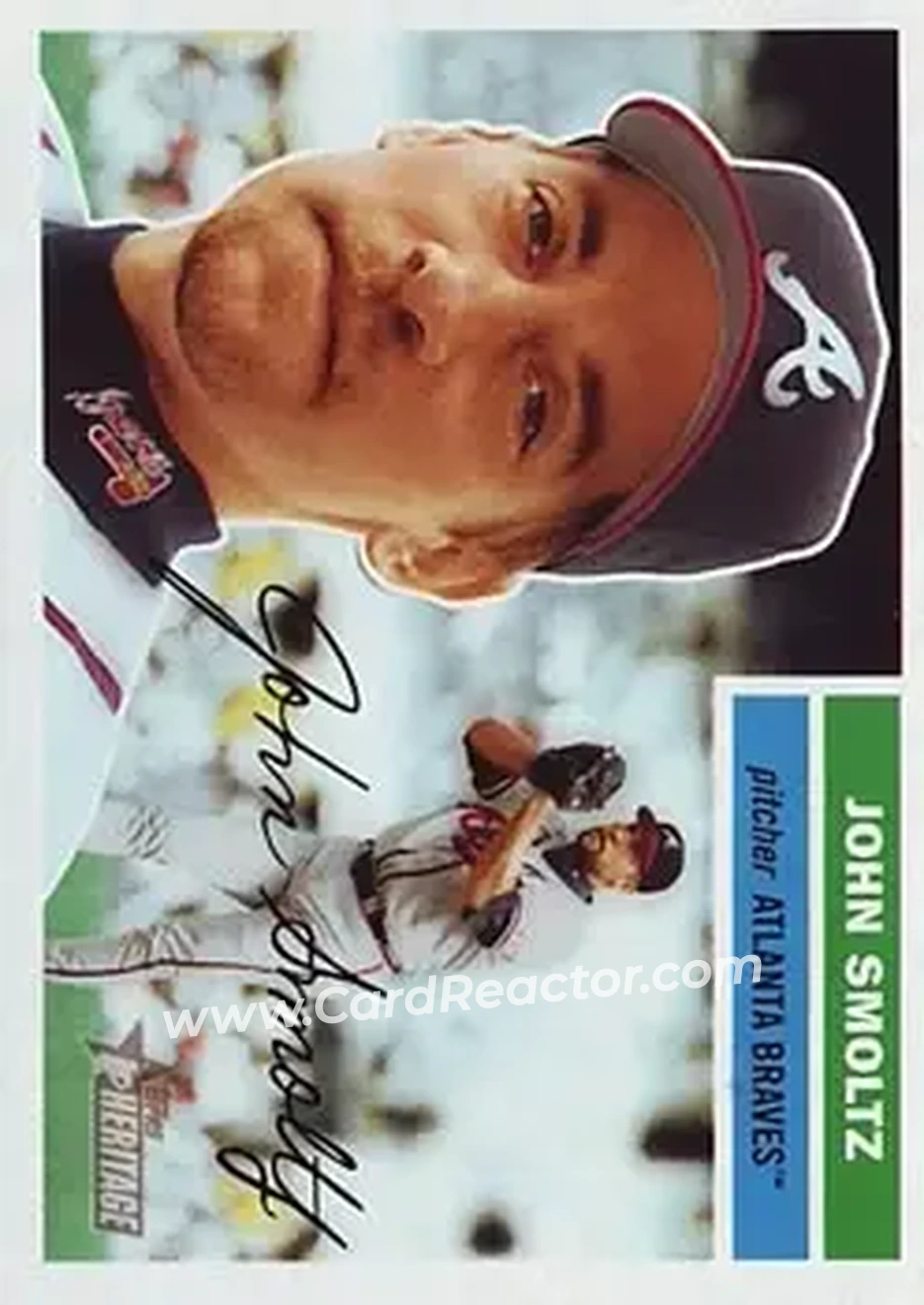 2005 Topps Heritage #10 - John Smoltz - Atlanta Braves - Front