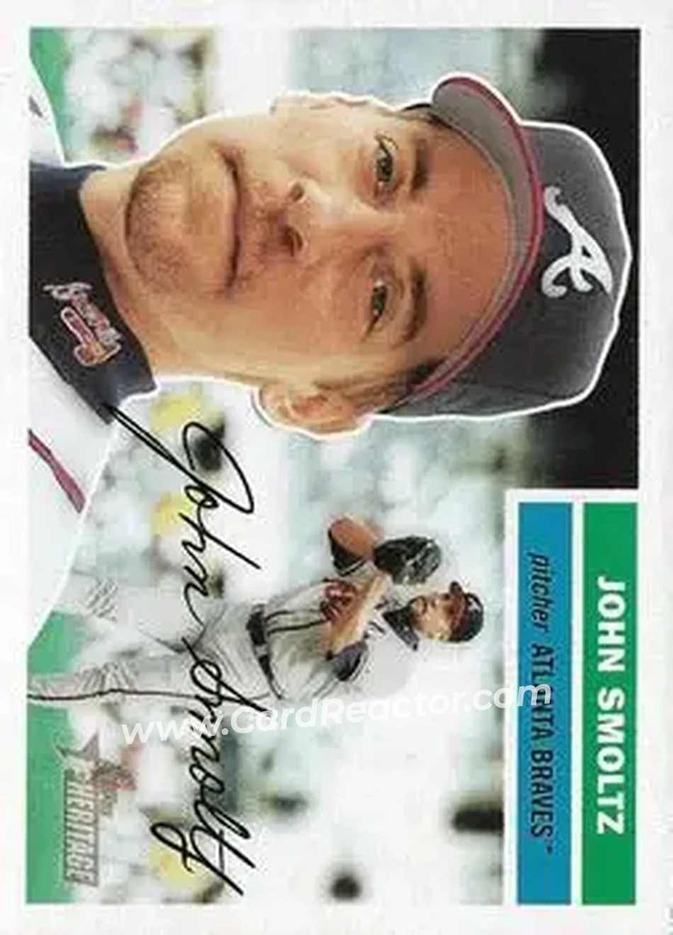 2005 Topps Heritage #10b - John Smoltz - Atlanta Braves - Front