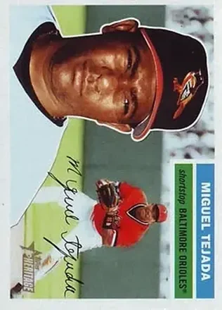 2005 Topps Heritage #15 - Miguel Tejada - Baltimore Orioles