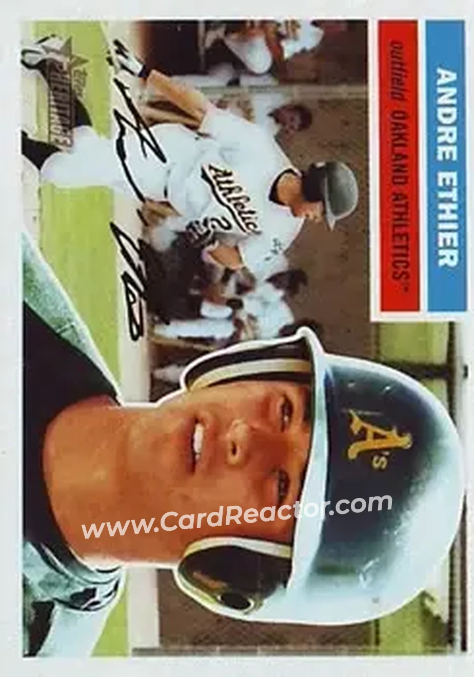 2005 Topps Heritage #16 - Andre Ethier - Oakland Athletics - Front