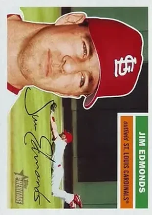 2005 Topps Heritage #20 - Jim Edmonds - St. Louis Cardinals