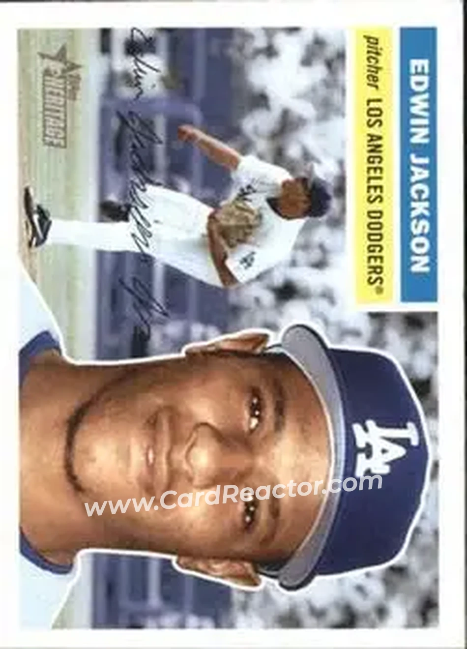 2005 Topps Heritage #24 - Edwin Jackson - Los Angeles Dodgers - Front