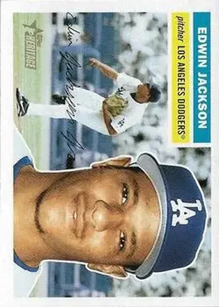 2005 Topps Heritage #24b - Edwin Jackson - Los Angeles Dodgers