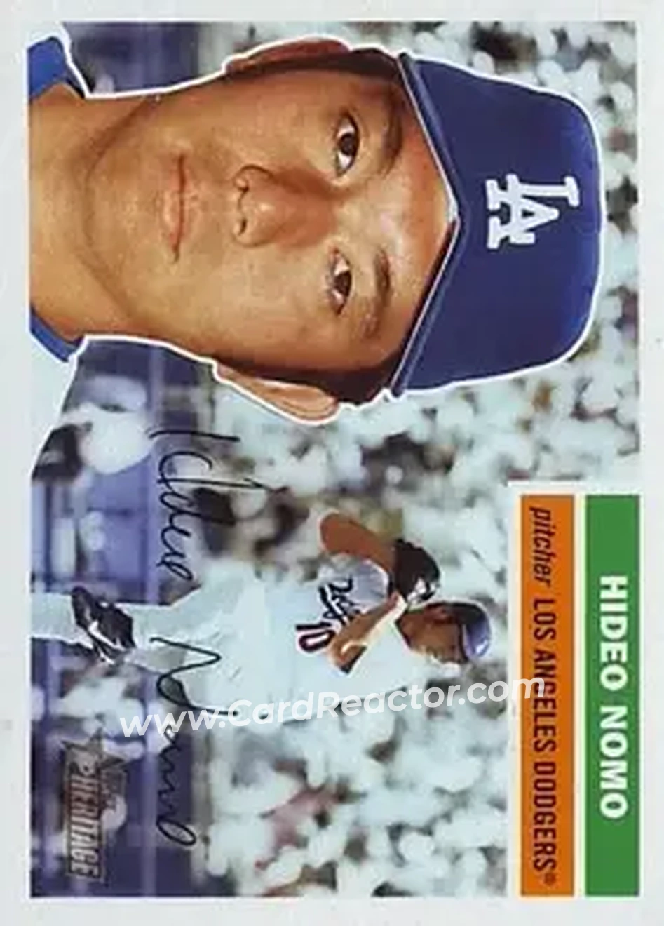 2005 Topps Heritage #30 - Hideo Nomo - Los Angeles Dodgers - Front 2005 Topps Heritage #30 - Hideo Nomo - Los Angeles Dodgers - Front