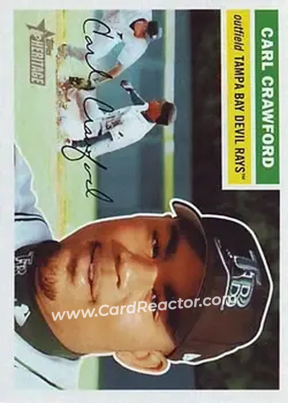 2005 Topps Heritage #32 - Carl Crawford - Tampa Bay Devil Rays - Front