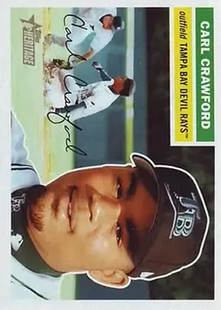 2005 Topps Heritage #32 - Carl Crawford - Tampa Bay Devil Rays