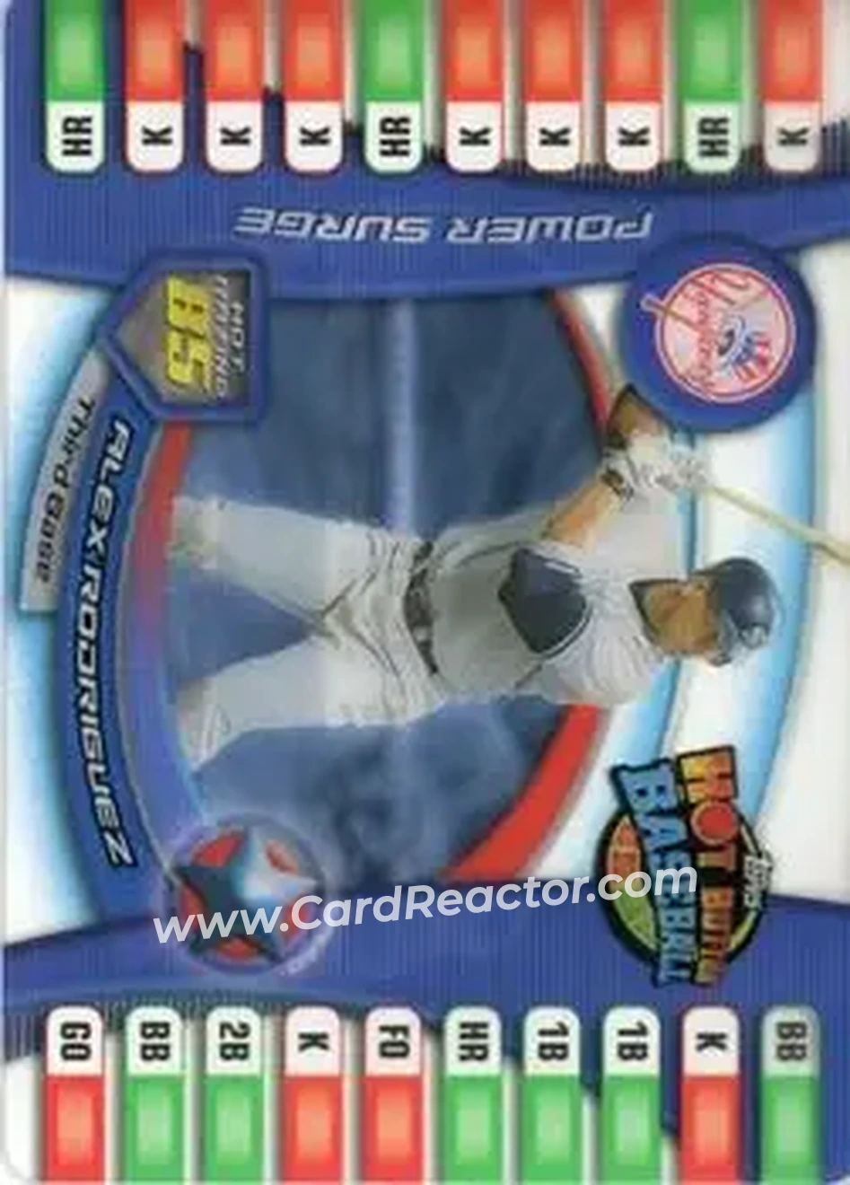 2005 Topps Hot Button #1 - Alex Rodriguez - New York Yankees - Front