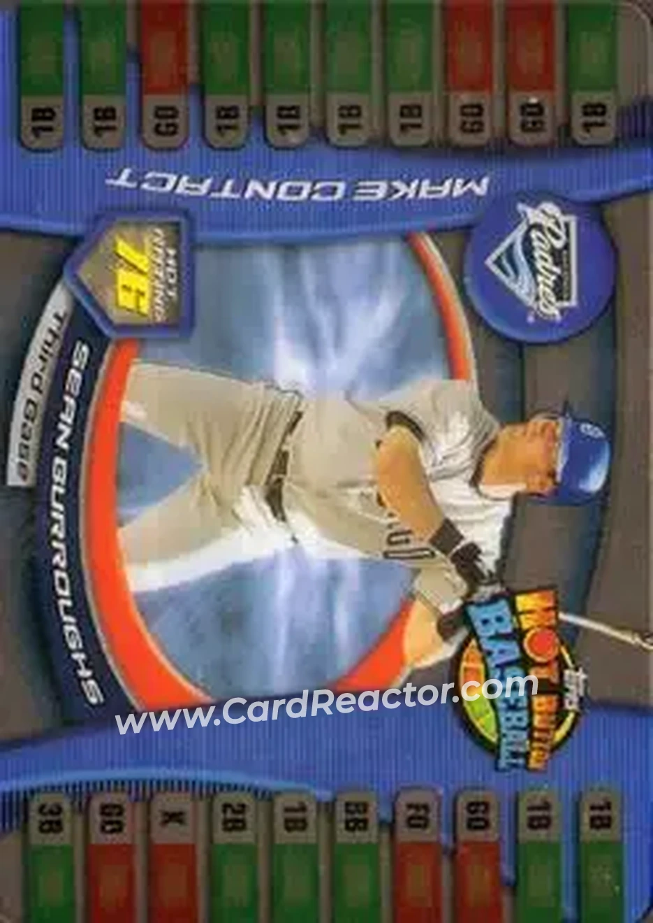 2005 Topps Hot Button #12 - Sean Burroughs - San Diego Padres - Front
