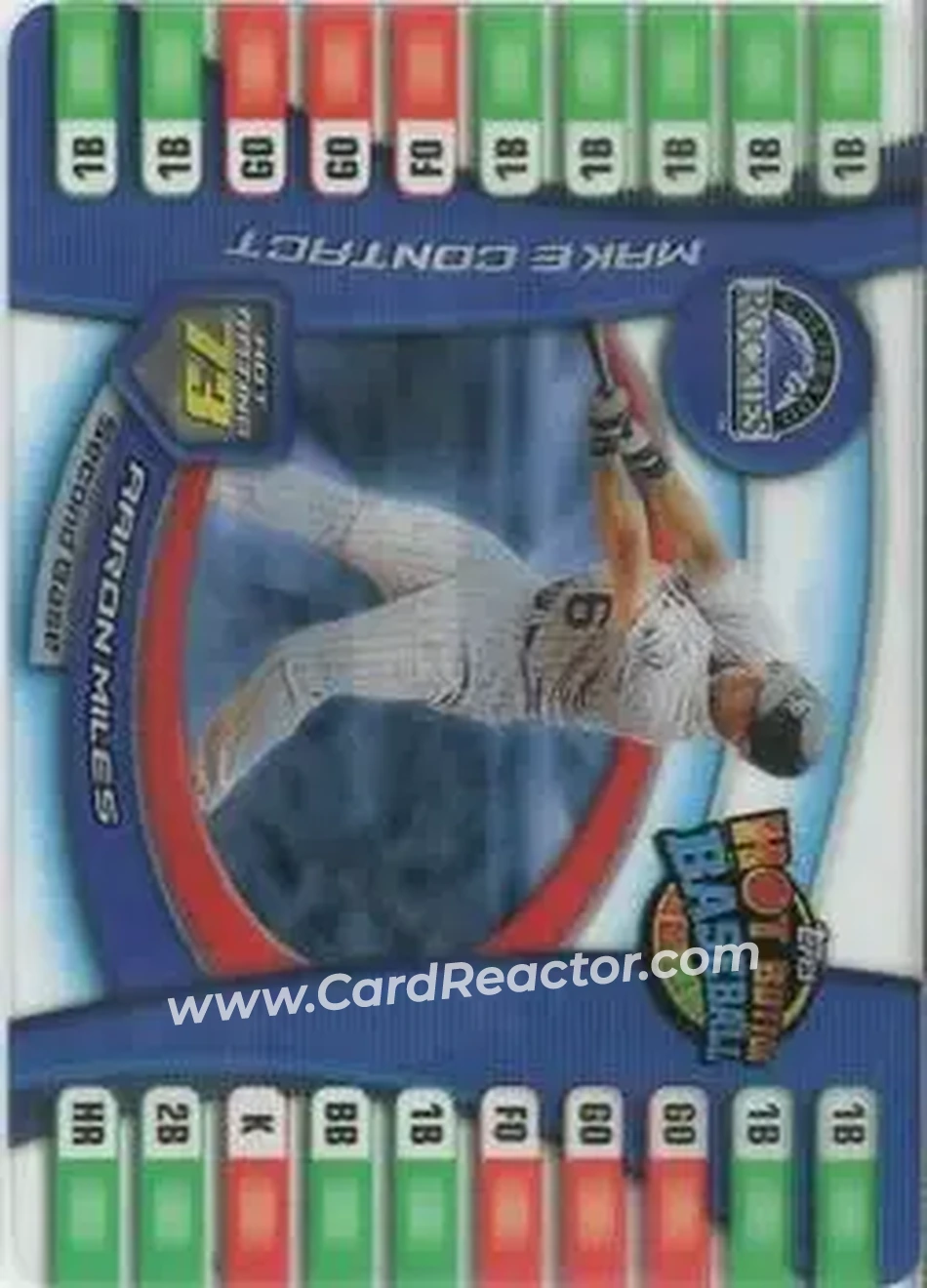 2005 Topps Hot Button #14 - Aaron Miles - Colorado Rockies - Front