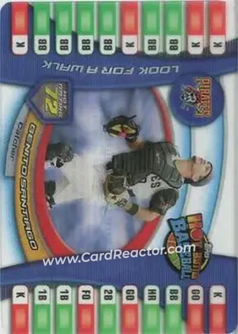 2005 Topps Hot Button #19 - Benito Santiago - Pittsburgh Pirates - Front 2005 Topps Hot Button #19 - Benito Santiago - Pittsburgh Pirates - Front
