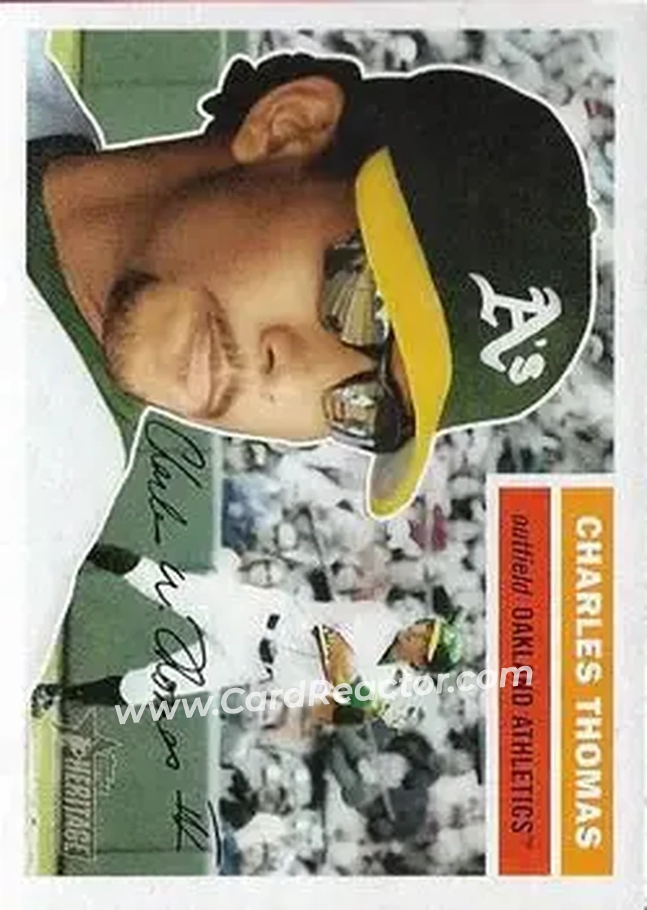 2005 Topps Heritage #14b - Charles Thomas - Oakland Athletics - Front