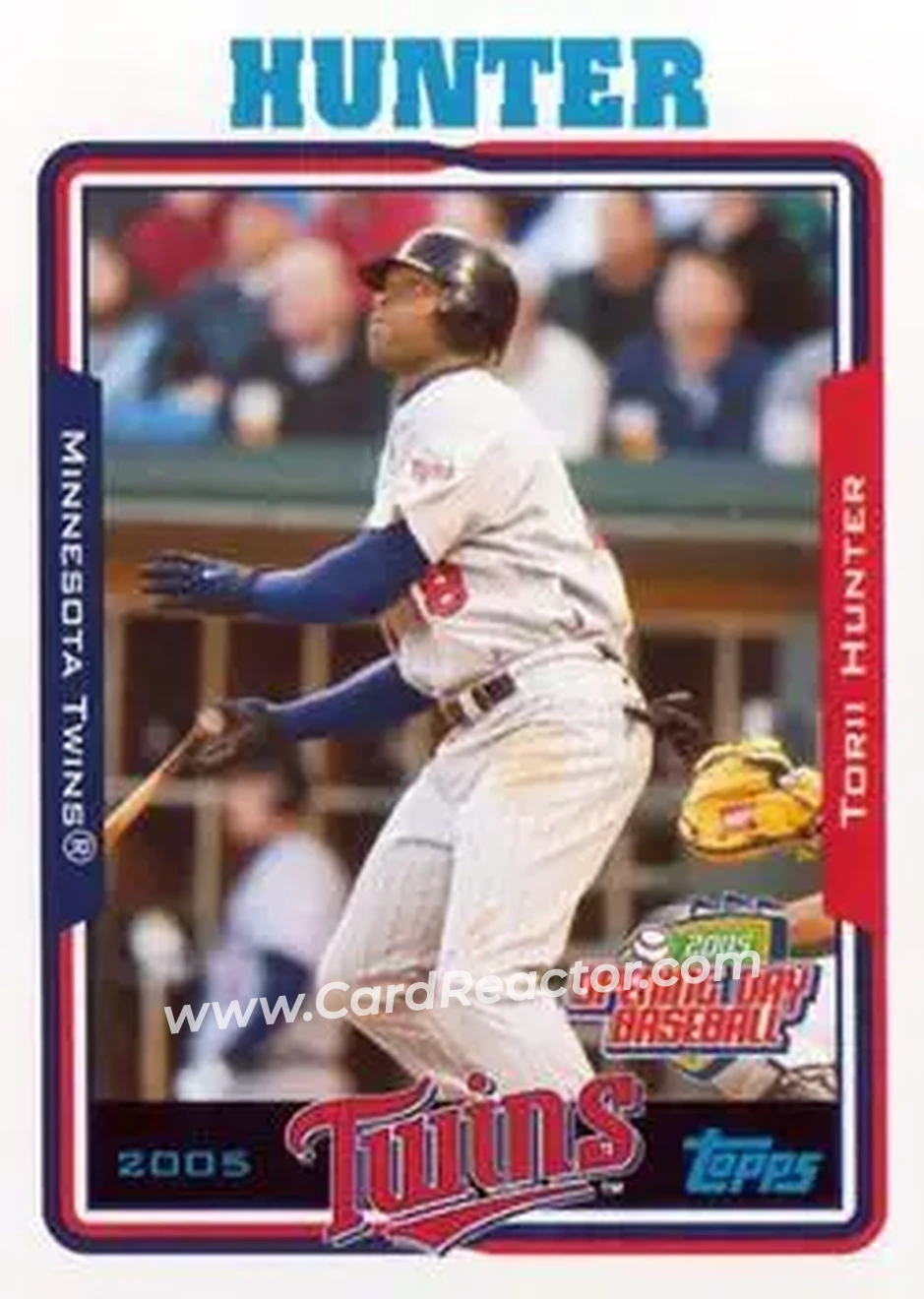 2005 Topps Opening Day #3 - Torii Hunter - Minnesota Twins - Front