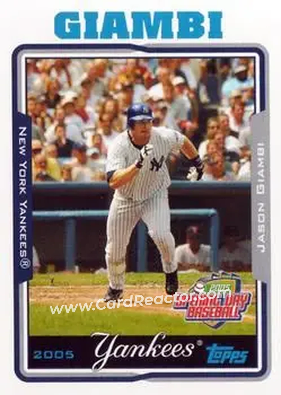 2005 Topps Opening Day #27 - Jason Giambi - New York Yankees - Front