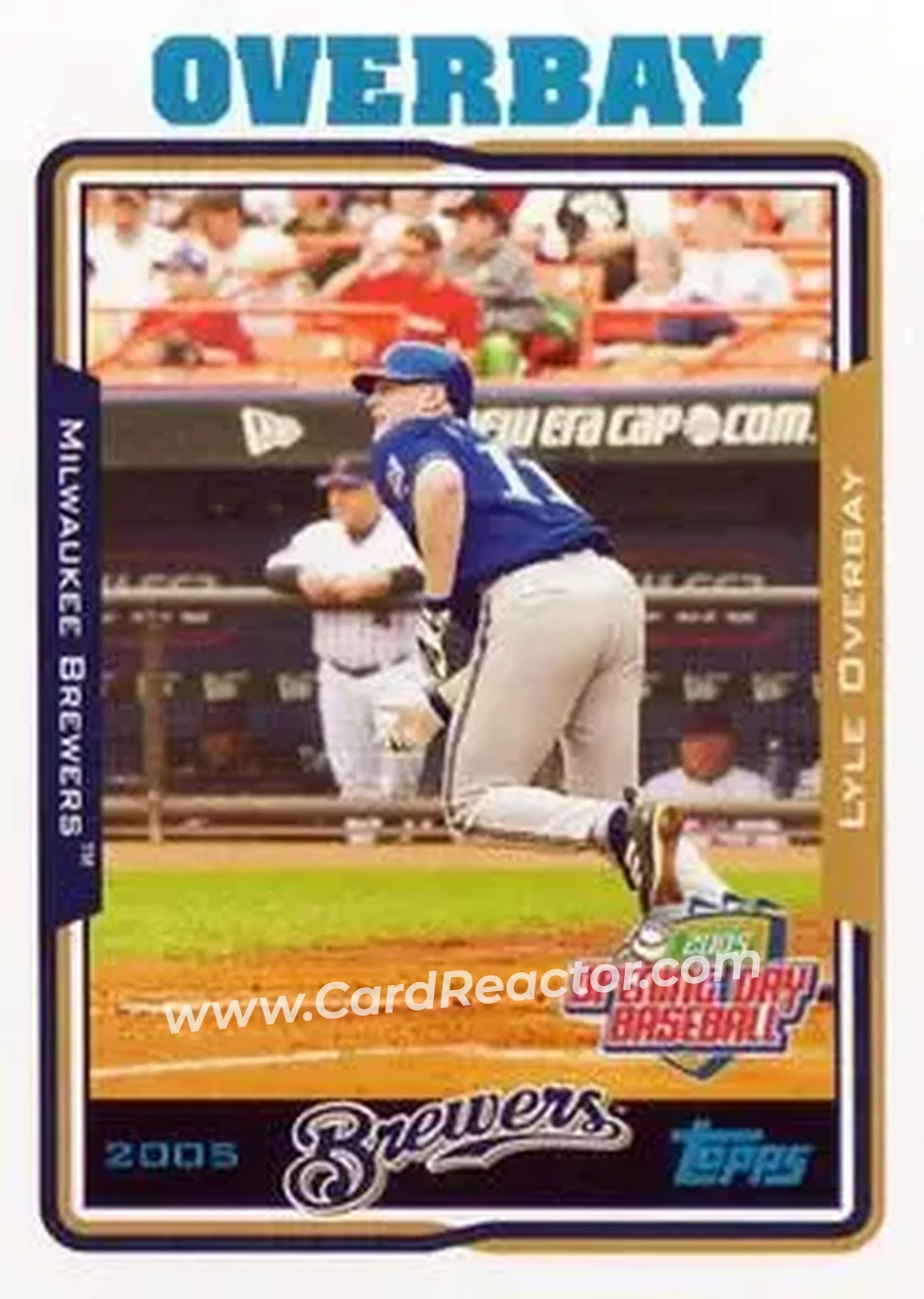 2005 Topps Opening Day #4 - Lyle Overbay - Milwaukee Brewers - Front