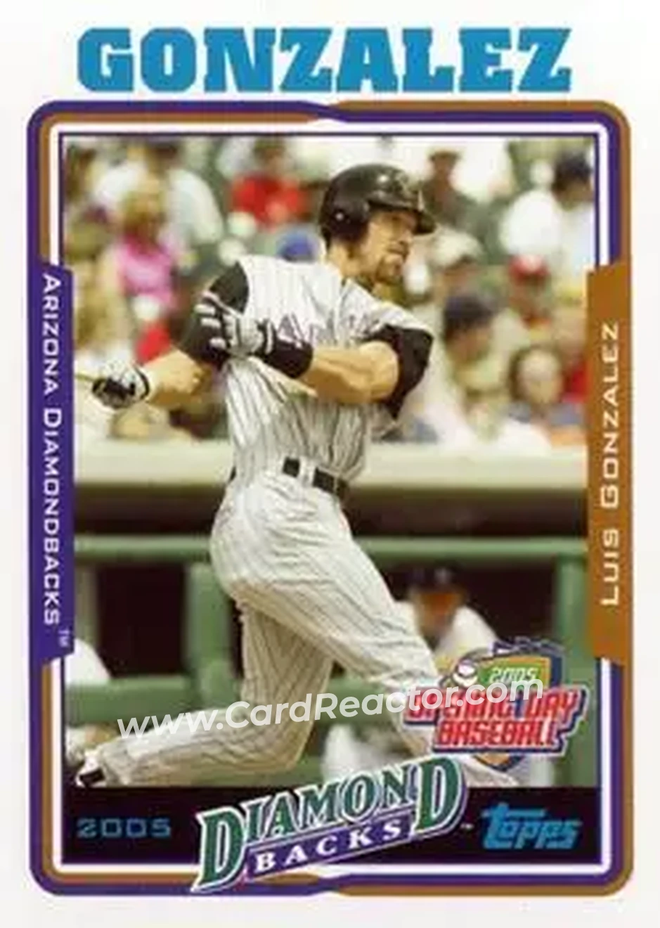 2005 Topps Opening Day #16 - Luis Gonzalez - Arizona Diamondbacks - Front