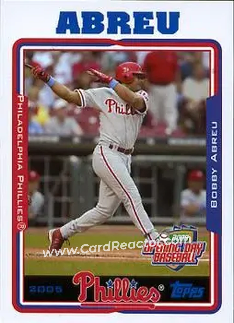 2005 Topps Opening Day #24 - Bob Abreu - Philadelphia Phillies - Front