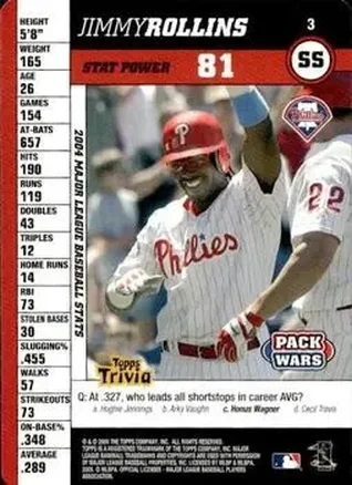 2005 Topps Pack Wars #3 - Jimmy Rollins - Philadelphia Phillies